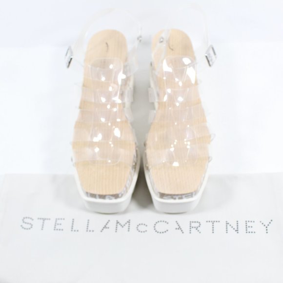 Stella McCartney Ed Curtis Elyse Transparent Platform Sandals Size 38EU - Picture 4 of 6